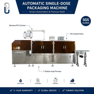 Automatic Single Dose Ampoule Filling & Sealing Machine Precision Liquid Dosing for Serums and Essential Oils