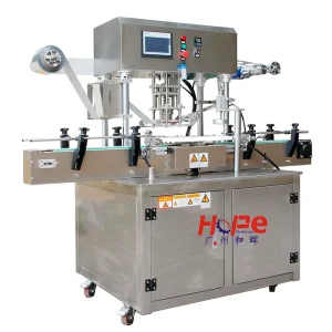 Automatic Single-Head Roll-Film Food Cup Sealing Machine for Plastic Bottles and Cups