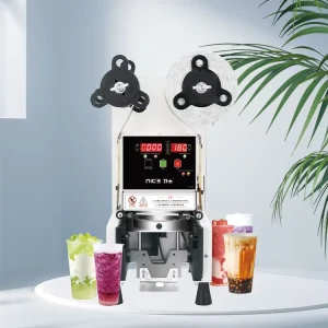 Commercial Automatic Cup Sealing Machine for Plastic and Paper Bubble Tea Cups