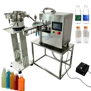 Automatic Tabletop Juice Cosmetic Serum Rotary Pump Water Bottle Filling Machine Liquid Plastic Bottle Filling Capping Machine