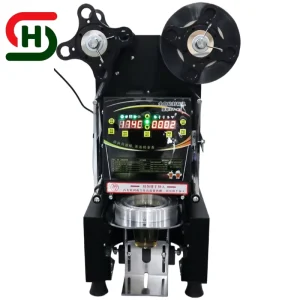 Automatic Tabletop Plastic Cup Sealing Machine for Bubble Tea Cups