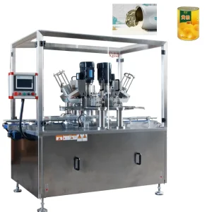 Automatic Tin and Aluminum Can Vacuum Nitrogen Filling, Sealing, and Packing Machine for Dried Food