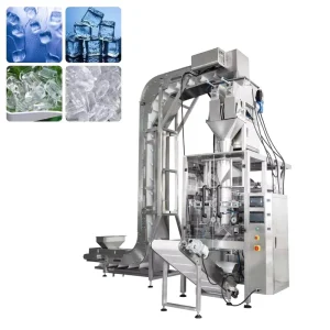 Automatic Two Linear Weigher Packaging Machine for Nugget Dice and Cube Ice Pouch Filling and Sealing