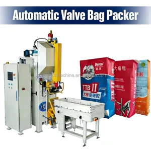 Automatic Valve Bag Filling and Packaging Machine for Small Granule Powder 50kg Bags Fertilizer
