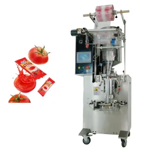 Automatic Vertical 3 Side Seal Sauce Filling Packaging Machine for Honey Ketchup Tomato Paste with Film & Plastic Bags