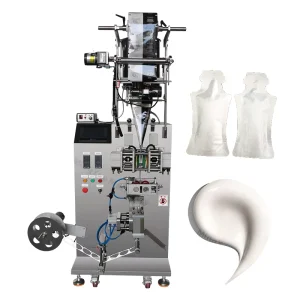 Automatic Vertical Irregular Pouch Filling and Sealing Machine for 8ml and 10ml Hair Dye, Shampoo, and Honey Stick Packs