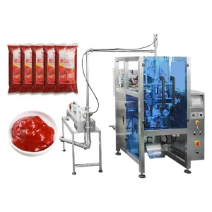 Automatic Vertical VFFS Liquid Form-Fill-Seal Machine for Ketchup, Tomato Juice, Milk, Edible Oil, Detergent, and Shampoo