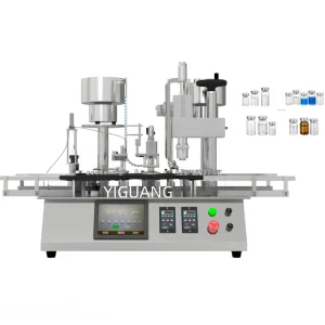 Automatic Vial Filling Stoppering and Capping Machine with Peristaltic Ceramic Pump for Laboratory Small Batch Filling