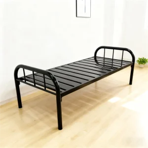 Bedroom Furniture Modern Design Single Metal Bed Wrought Iron Bed Frame Steel Staff Bed Base