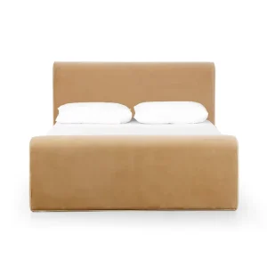 Bedroom Furniture Modern King Size Upholstered Velvet Bed