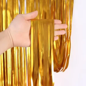 Birthday Wedding Christmas Party Backdrop Decorations 1m Foil Shimmer Curtains Metal Foil Curtains