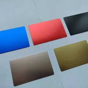 Black Anodized Aluminum Metal Cards Metal Blank Cards for Laser Engraving and Printing