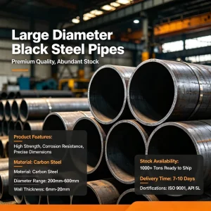 Black ERW Straight Round Tube ASTM A53 Grade B for Lesotho Warehouse Structure & Water Distribution Project