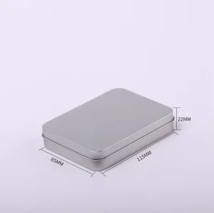 Black Silver Metal Square Tin Box with Lids for Packaging Tea Mint Tobacco Candy Gifts Food Cake Sugar