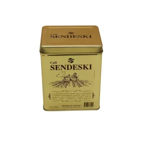 Black Square Metal Tin Canisters for Tea, Coffee, Sugar, Bread, Milk, and Food Packaging, Model BLK-29