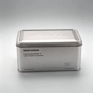 Blank Silver Rectangular Tinplate Box Sturdy Embossed Lid Metal Can for Biscuit Candy Custom Eyewear and Gift Packaging Tin