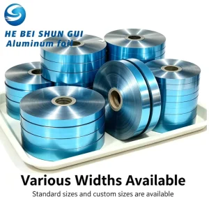 Blue Aluminum PET Mylar Soft Glossy Tape Sided EMI Shielding Foil Film for Communication Cable HVAC Air Duct Wrapping