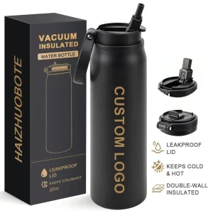 Bulk Custom Logo Metal Vacuum Flask 32oz Double Wall Insulated Water Bottle Stainless Steel Water Bottle with logo