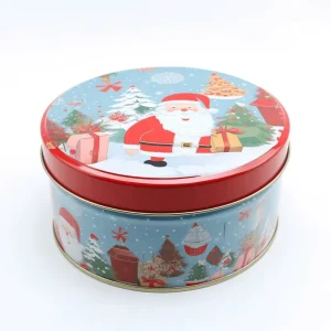 Bulk Custom Round Metal Tin Container Premium Smooth Coating Tin Box for Bakery Candy Accessories & Exquisite Favor Packaging