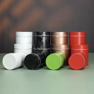 Bulk Empty Metal Canisters Airtight Tea Storage Box Cylinder Tin Can