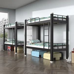 Bunk Bed Steel Frame Modern Simple Design Disassembly Foldable Customized Color School Employee Dormitory Apartment Use Bed