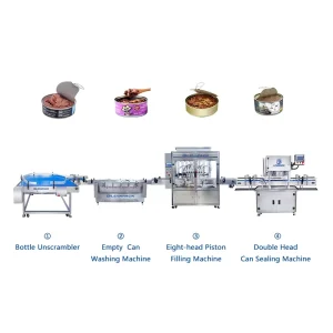 CE Approval Automatic Tin Cans Filling Sealing Machine Pet Food Can Fill Packaging Production Line