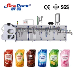 CE Certified Horizontal Form Fill Seal Machine (HFFS) Detergent Spout Pouch Doypack Filling Packing Machine