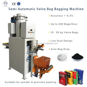 CE Certified Semi-Automatic Pneumatic Valve Bagging Machine for Chemical Powders and Fertilizers