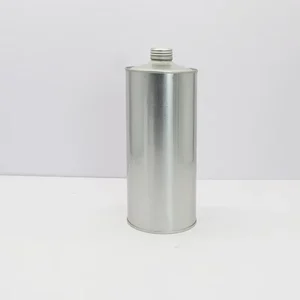 CMYK 1L Round Brake Fluid DOT3 Empty Tin Can Cone Top Round Clutch Fluid Empty Metal Can Brake Oil Tin Can with Metal Caps