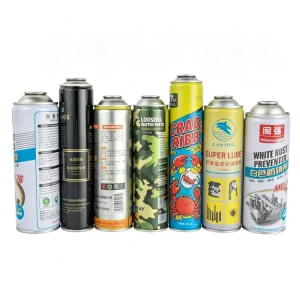 Car Care Replacement Empty Aerosol Cans Tinplate Material With Nozzle and Cap Industrial Chemical Use