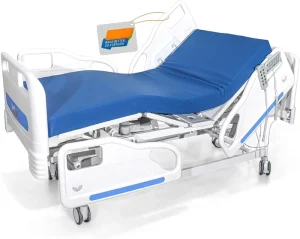 Casters 1 2 Cranks 2 Function Folding Medical Clinic Metal Adjustable Manual Nursing Bed for Patient Care in Hospitals