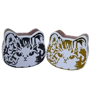 Cat Shaped Food Grade Tin Box Custom Printed Metal Storage Can for Candy Cookie Gift
