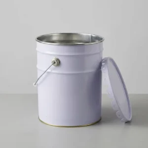 Chemical Metal Paint Can Pail Drum Metal Container with Lid Tin 18-20 L Printing Bucket Metal Packaging for Industry