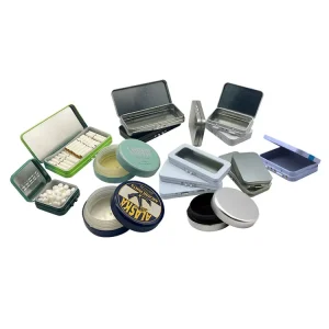 Child-Resistant Printed CR Metal Square Tin Can for Roll Cones and Tobacco Storage
