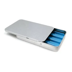 Child-Resistant Sliding Metal Tin Box with Custom Embossing and Color Printing, 5-Pack