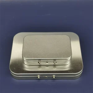 Child Resistant Tin Box CR Tinplate Rectangular Tin Container