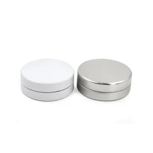 Child proof Silver Round Small Metal Tin Cap Containers and Tin Cans