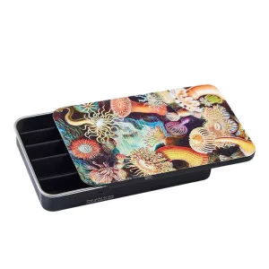 Childproof Hinged Metal Box Recyclable Child-Resistant Tin Packaging Container with Paper Insert