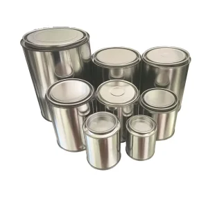 Chinese Manufacturer of Round Metal Pry Lid Cans 250ml 5L 1000ml Capacity Tinplate Paint Glue Chemical Cans Seal Feature Model