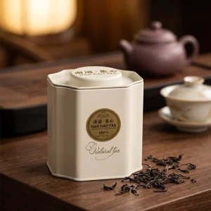 Chinese Tea Metal Cans Glossy Finish Tinplate Food Container Manufacturer