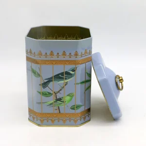 Chinese Vintage Style Durable Tinplate Container Food Grade Airtight Tin Box for Snack Cookie Candy Kitchen Storage