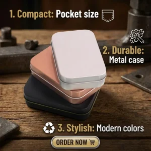 Christmas Candy Gift Metal Tin Box with Printed Removable Lid for Cosmetics
