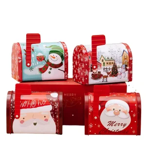 Christmas Tinplate Mailbox Candy Gift Box