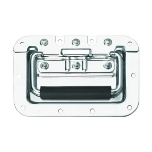 Chrome-Plated Steel and Rubber Handles for Aviation and Roadshow Boxes, Musical Instruments, and Audio Video Equipment