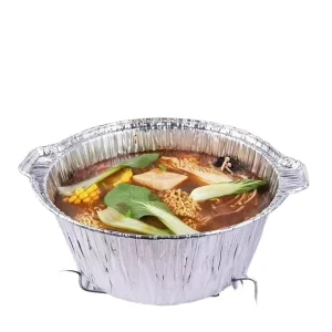 Circular Tin Box Disposable Aluminum Foil Food Container for Food Storage and Foil Containers