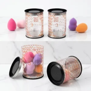 Clear Tinplate Box for Beauty Blender, Cosmetics, Candles, or Crafts
