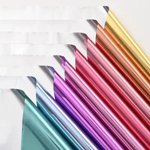 Colorful PVC-Coated Heat Transfer Foil for DIY Craft Embossing, Bouquet Gift Wrapping, Weddings, and Birthdays