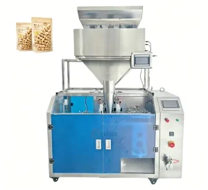 Commercial Automatic Doy Pouch Packing Machine For 2kg 3kg Dry Granules Seeds Rice Pet Food Premade Stand Bag Filler