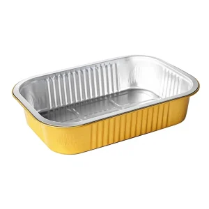 Commercial Thickened Square Disposable Aluminum Foil Food Containers, Multiple Colors