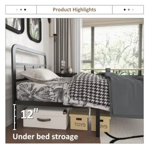 Complete Metal Bed Frame Set Double Iron Bed for Home Furniture